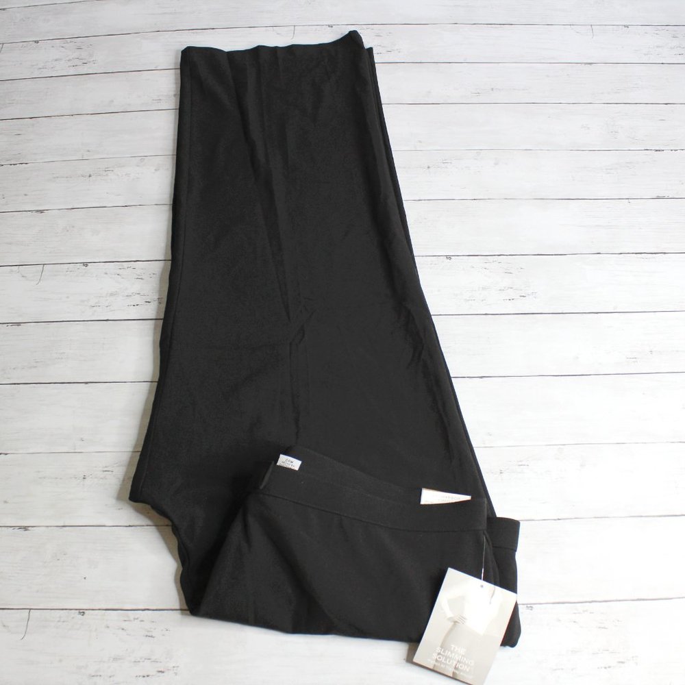 Sag Harbor Women's Trouser Suit Dress Pants Plus Size 24W Short Black